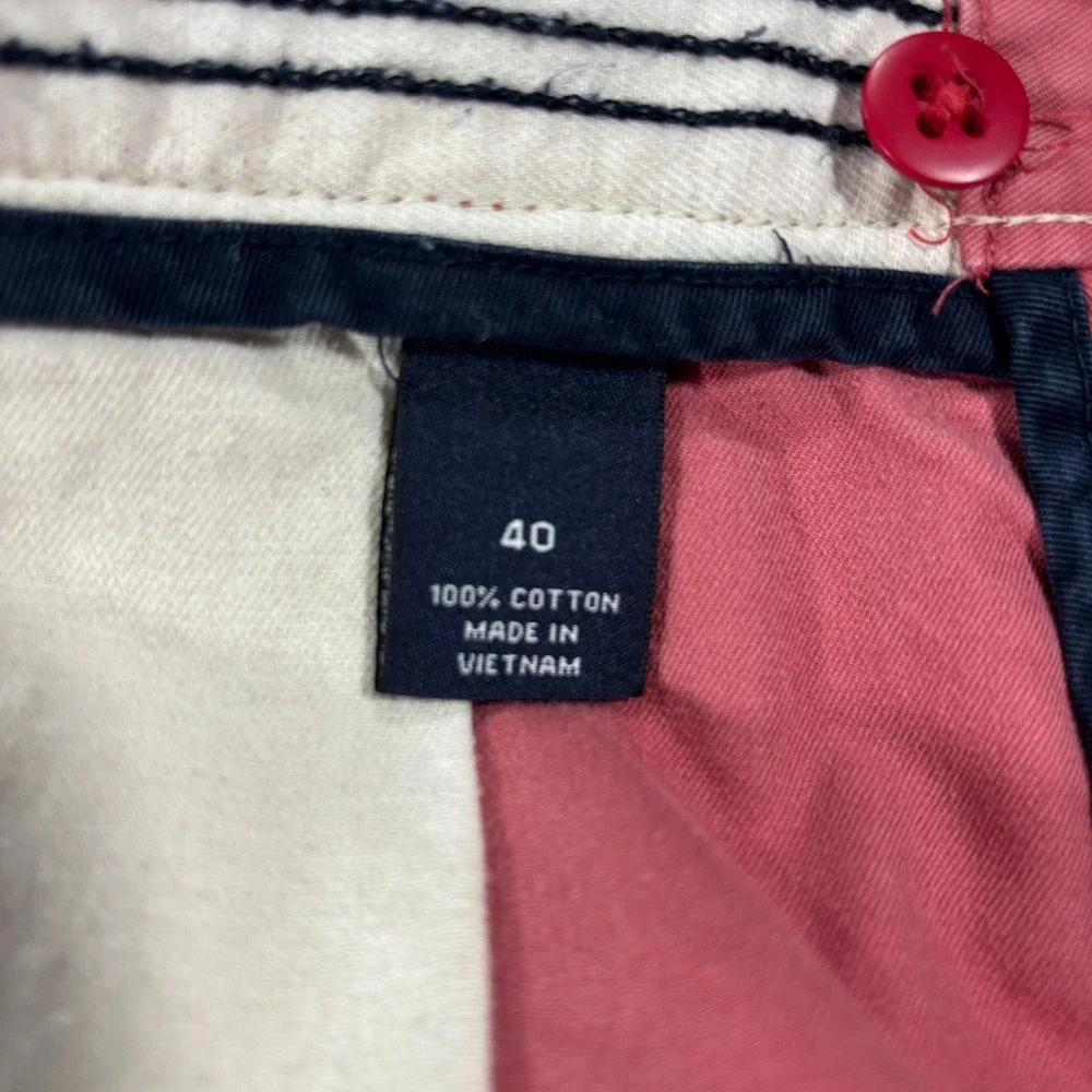Cremieux Chino Shorts Mens Size 40 Pink Classics Cotton Flat Front